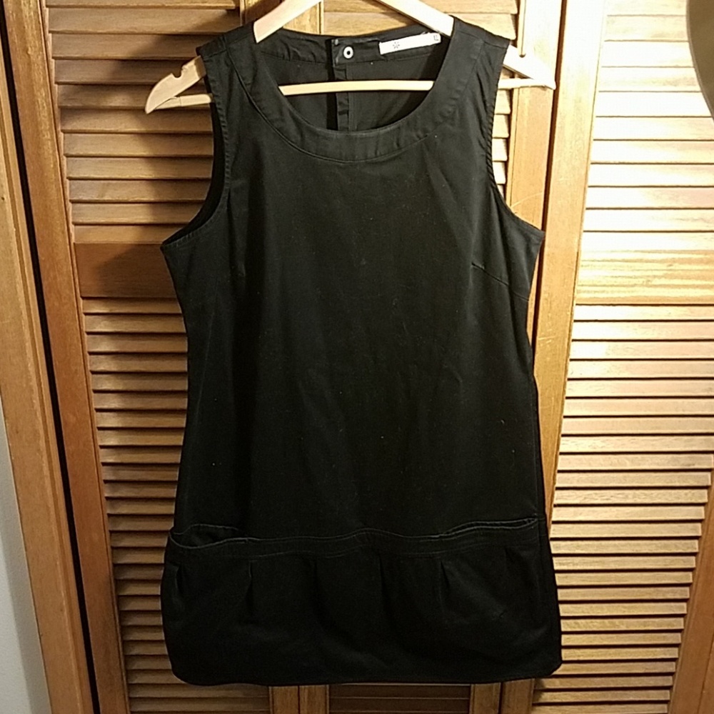 Tulle, XL cotton dress, black